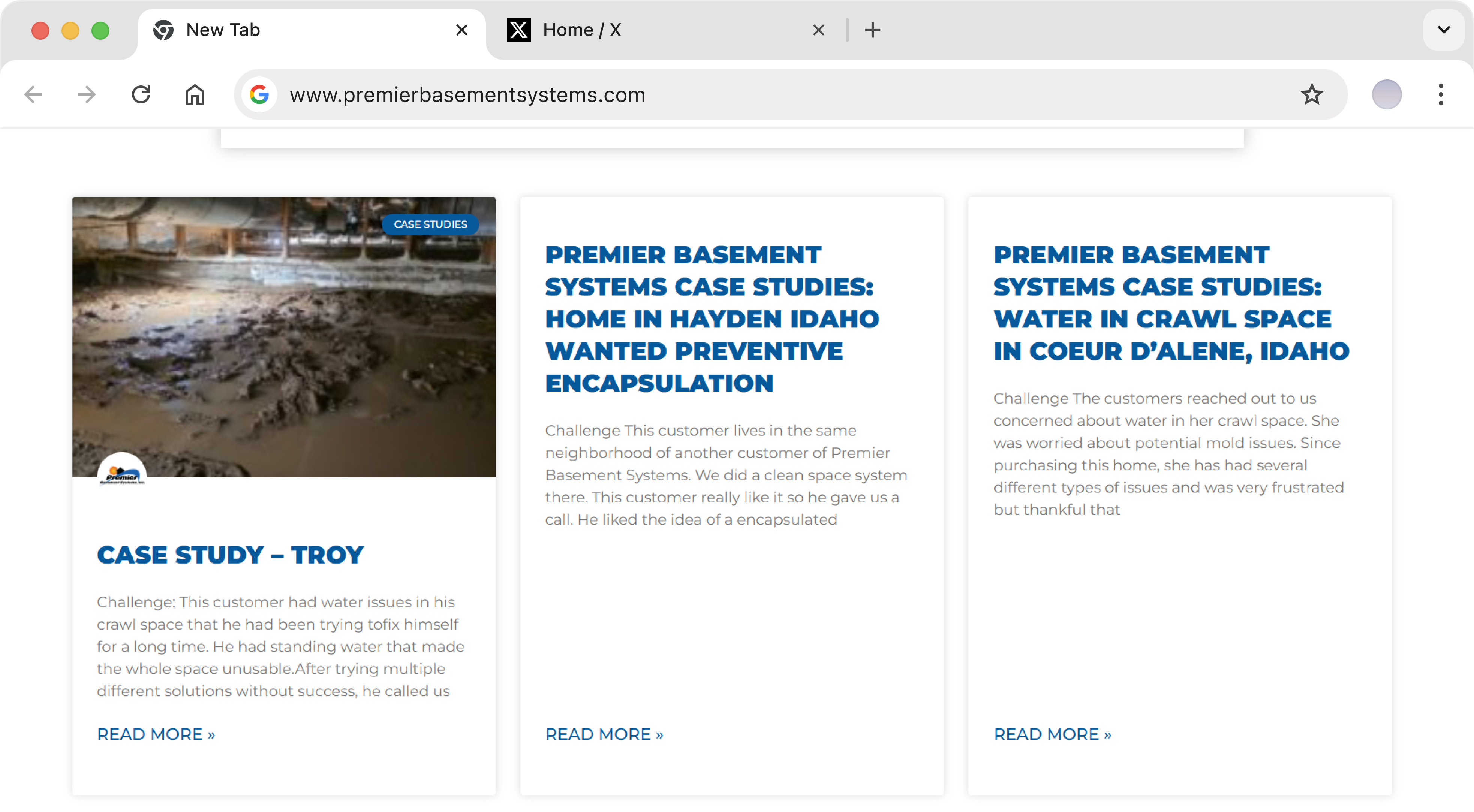 Original Premier before-and-after page